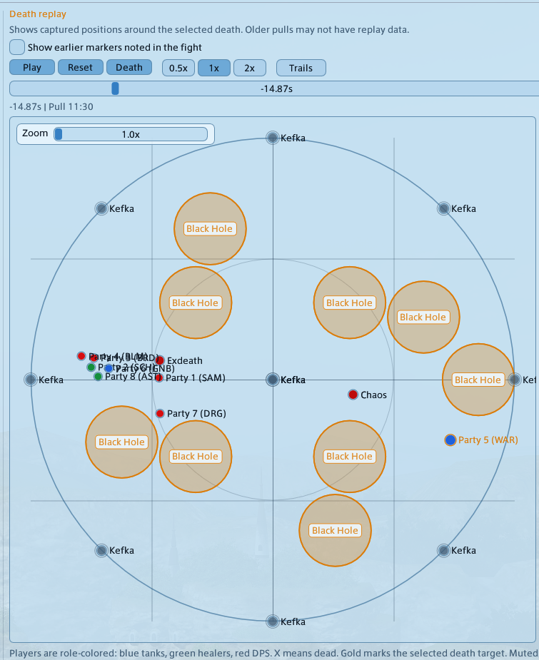 Better Deaths Death Replay beta showing captured positions and Black Hole mechanics