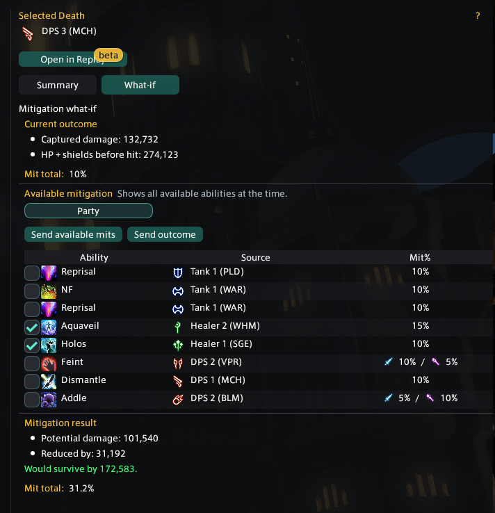 Better Deaths What-if mitigation analysis with available party tools and projected results